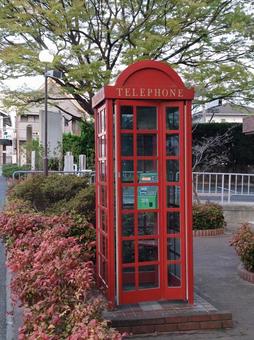 電話BOX 電話BOX 電話box,電話,レトロの写真素材