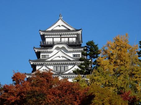 【風景写真】福山城が見える風景 福山城,天守閣,天守の写真素材