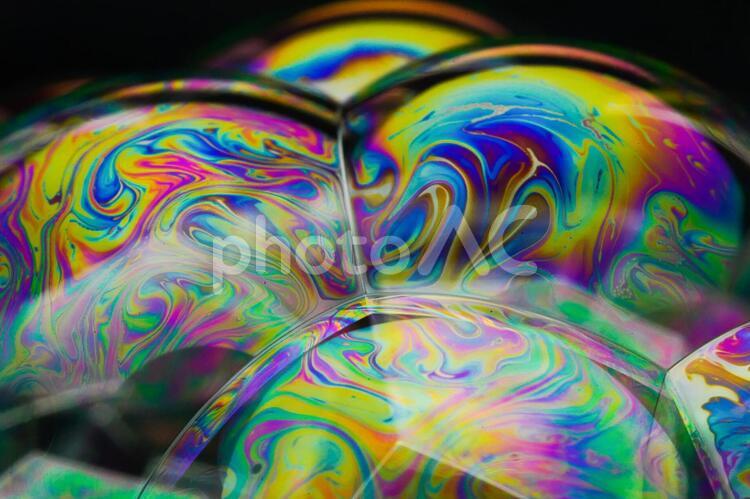 泡の模様 泡,シャボン玉,模様の写真素材
