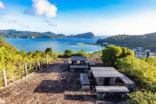 小笠原諸島 大神山公園山頂から望む絶景 小笠原諸島 大神山公園山頂から望む絶景 小笠原諸島,大神山公園,海の写真素材