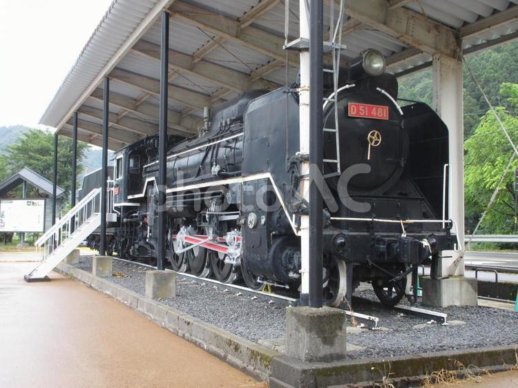 福井県-今庄宿-蒸気機関車D51 今庄宿,蒸気機関車,d51の写真素材