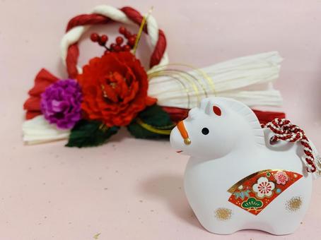 2026年　午年　しめ飾り 1月,年賀状,干支の写真素材