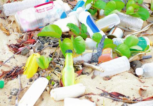 Photo, plastic, refuse, beach, 