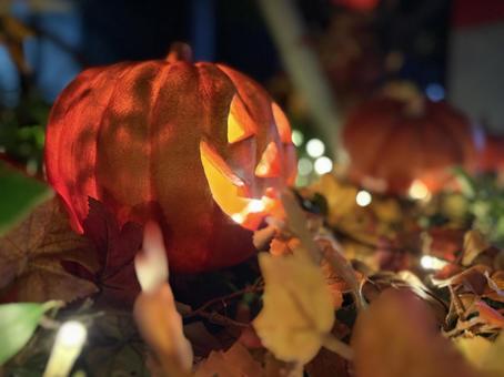 ハロウィンの飾り-かぼちゃのランタン ハロウィンの飾り-かぼちゃのランタンの写真