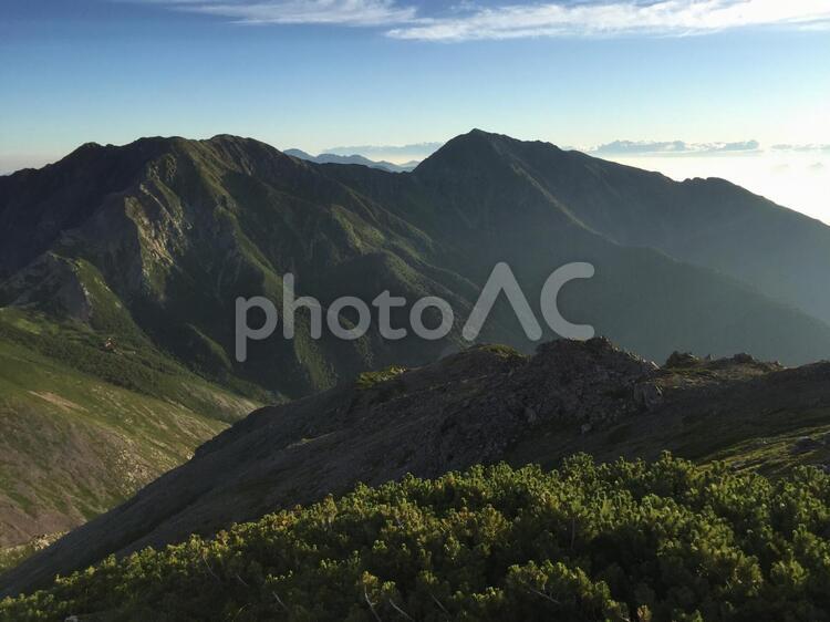 南アルプス　椹島～悪沢岳～赤石岳 アルプス,椹島,悪沢岳の写真素材