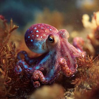 鮮やかな海中の生命 鮮やかな海中の生命の写真