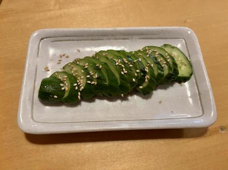 きゅうりの一本漬け きゅうり,一本漬け,ごまの写真素材