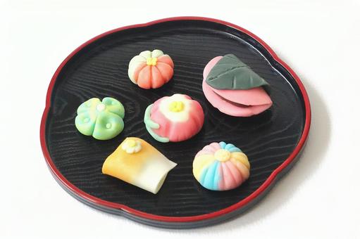 ハンドメイド 粘土で作った和菓子 ハンドメイド 粘土で作った和菓子 粘土,粘土細工,ハンドメイドの写真素材