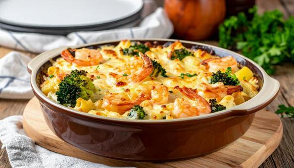 美味しいチーズがかかった熱々のグラタンの写真