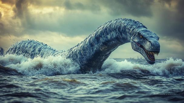 海上のエラスモサウルス9 海上のエラスモサウルス9の写真