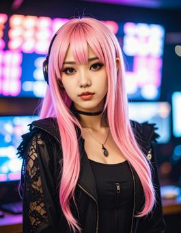 ゲームに夢中・黒レースコスの彼女 ゲームに夢中・黒レースコスの彼女の写真