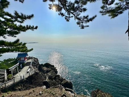 桂浜の海 桂浜の海 海,桂浜,空の写真素材