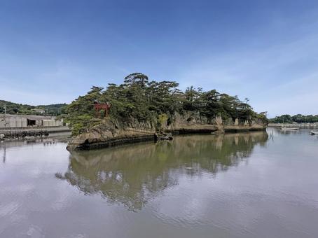 奥松島瀬戸浜の都島 奥松島,瀬戸浜,都島の写真素材