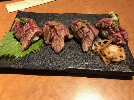 肉寿司 肉寿司 肉寿司,寿司,食べ物の写真素材