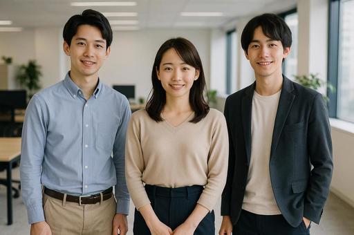 若手社員3人 若手社員3人の写真