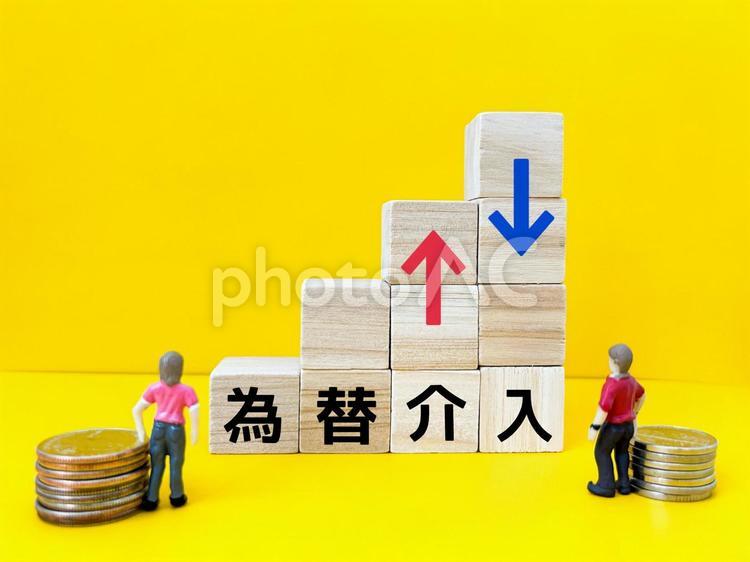 為替介入のイメージ 為替,為替介入,金利の写真素材