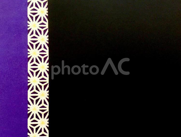 紙素材(和柄×紫×黒) 紙素材,和紙,友禅染の写真素材
