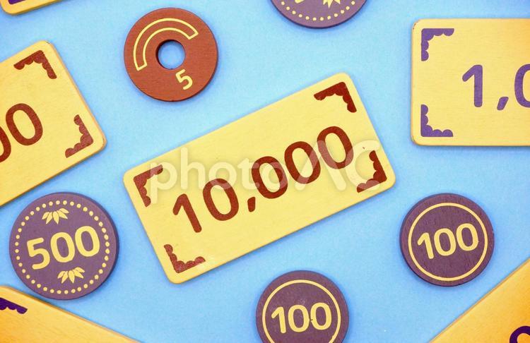 おもちゃのお金 お金,支出,プレゼントの写真素材