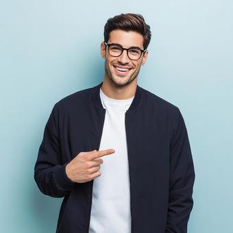 ファッションと笑顔の融合 ファッションと笑顔の融合の写真