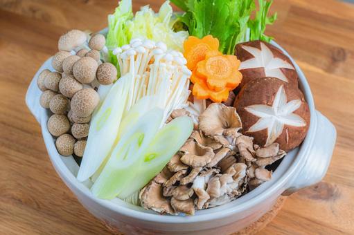 鍋野菜の盛り合わせ 鍋野菜の盛り合わせ 鍋野菜盛り合わせ,白菜,長ネギの写真素材