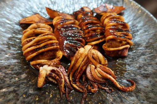 自家製イカ焼き(アップ) 自家製イカ焼き(アップ)の写真