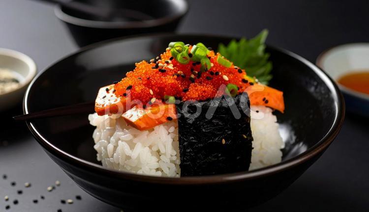 明太子ご飯　明太子とゴマを載せたご飯 明太子ご飯,ゴマ,ライスの写真素材