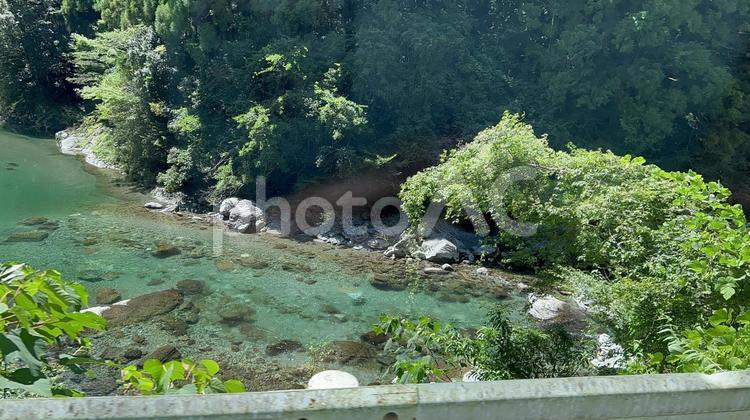 【高知】安居渓谷の風景 安居渓谷,安居川,仁淀川の写真素材