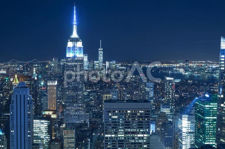 Empire State Building (photographed from Rockefeller Center observatory), JPG Empire State Building (photographed from Rockefeller Center observatory), top of the rock, empire state building, new york state, JPG