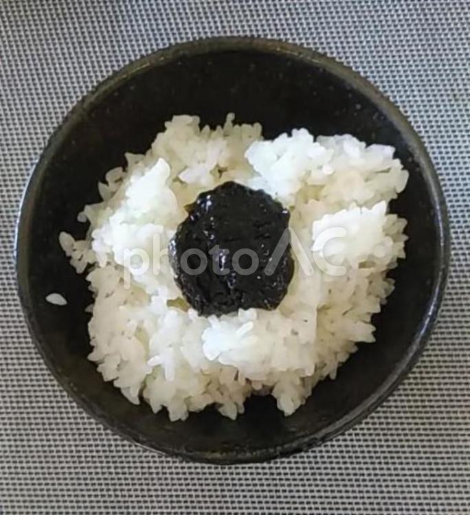 のり佃煮の七分突きあきたこまちご飯 朝ごはん,ご飯,のり佃煮の写真素材