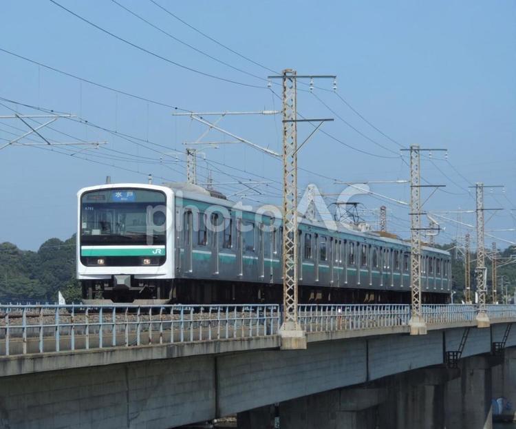 Ｅ501系Ｋ７５３編成　那珂川土手 e501系,常磐線,水戸線の写真素材