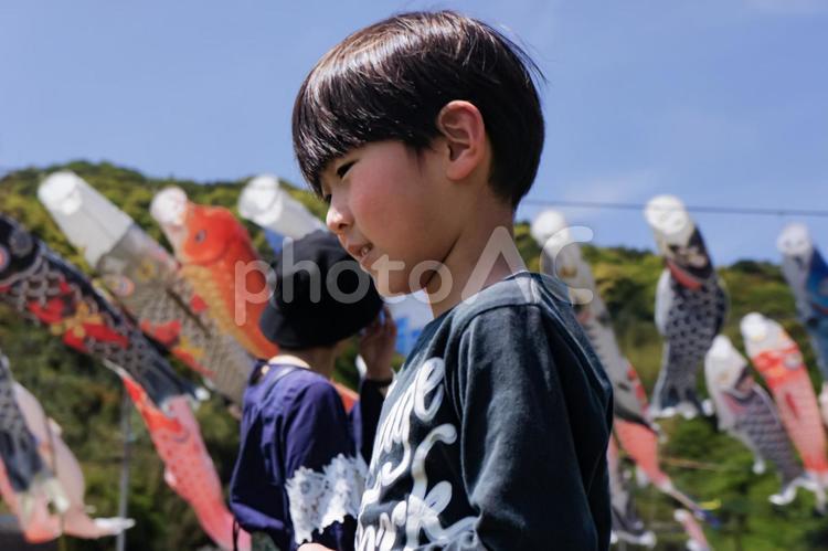 ※＜素材＞子供の日の鯉のぼり（五島琴石） 子供,こいのぼり,青空の写真素材