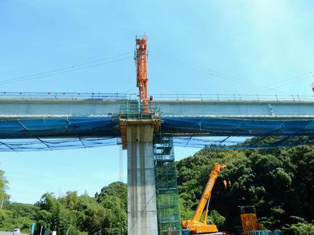【工事写真】道路建設現場 道路,橋梁,架設の写真素材