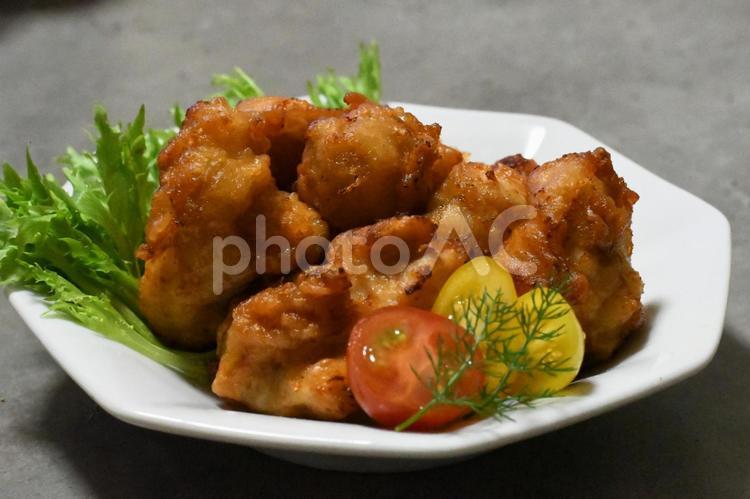 鶏むね肉のから揚げ からあげ,鶏のから揚げ,むね肉の写真素材