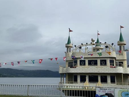 洞爺湖汽船 遊覧船 洞爺湖汽船 遊覧船 洞爺湖,自然,湖の写真素材
