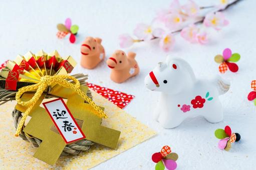 新年 2026年 午年 新年 2026年 午年 2026年,令和8年,年賀状の写真素材