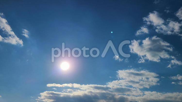 美しすぎる空の景色 青空,空,太陽の写真素材