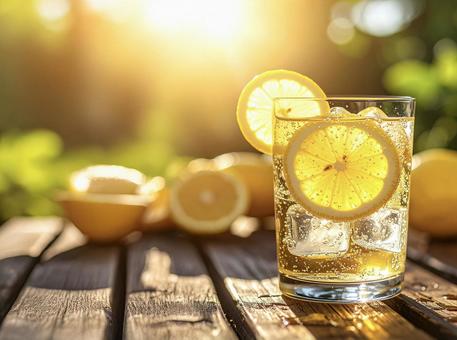 レモンスカッシュ 炭酸 屋外 レモンスカッシュ 炭酸 屋外の写真