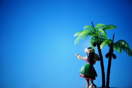 ミニチュア・リゾート 小物,雑貨,フラダンスの写真素材