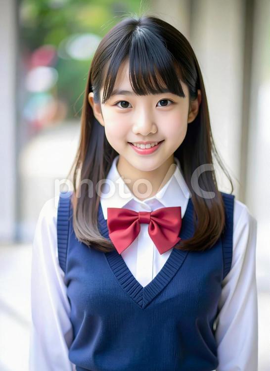 女子高校生　女子中学生　AI生成画像  女子高校生,女子中学生,女子高生の写真素材