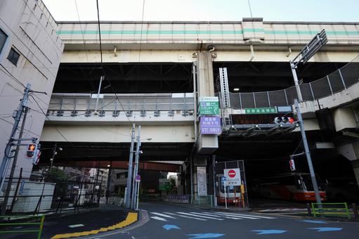 首都高　浜町入口付近 浜町,中央区,水天宮前の写真素材