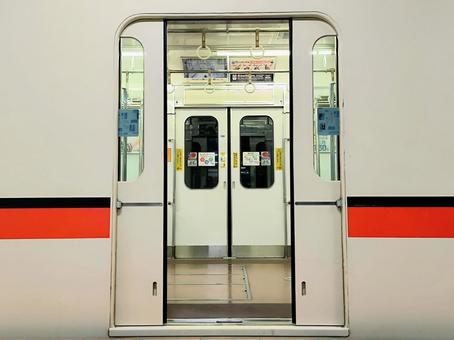 電車のドア、山陽電鉄3000系 電車のドア、山陽電鉄3000系 山陽電鉄,本線,ドアの写真素材