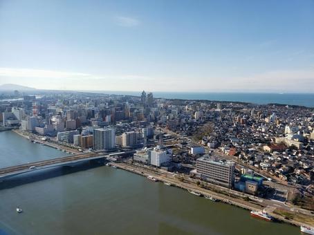 Befcoばかうけ展望室より 風景,街並み,晴れの写真素材