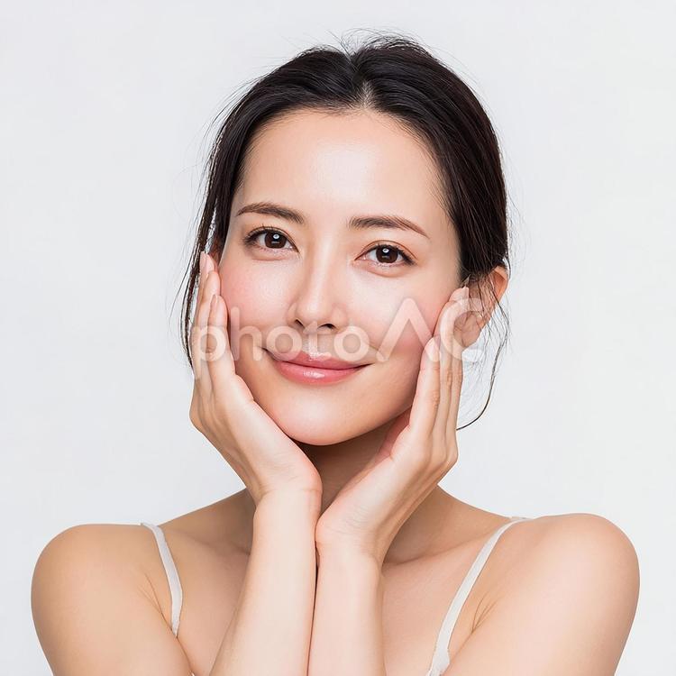 潤いに満ちた30代日本人女性の笑顔 女性,日本人女性,30代の写真素材