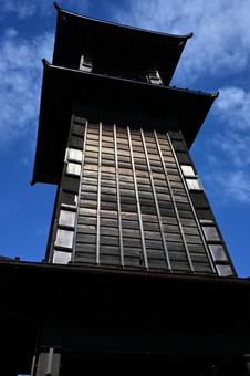 時のかね　仰ぐ 秋,川越,お祭りの写真素材