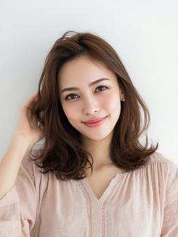 清潔感あふれる美しい笑顔の女性 清潔感あふれる美しい笑顔の女性の写真