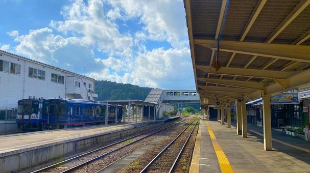 夏の奥能登 穴水駅:1 夏の奥能登 穴水駅:1 能登,奥能登,穴水の写真素材