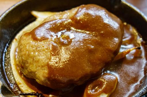 Hamburger with demiglace sauce Hamburger with demiglace sauce
