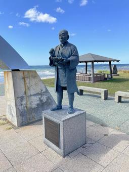 松浦武四郎像01 松浦武四郎,北海道,銅像の写真素材