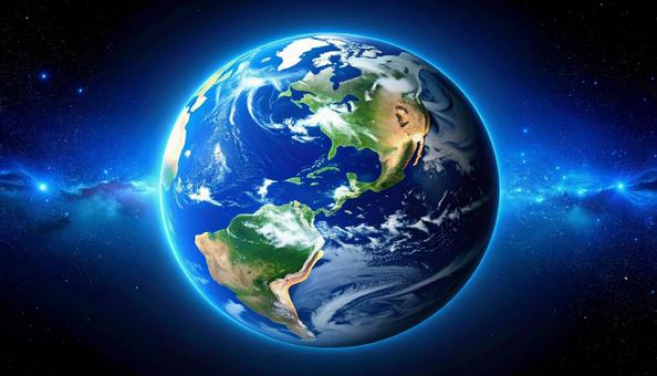 宇宙から見た地球の写真