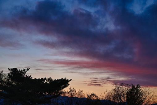 夕焼け 2025/11/16 夕焼け,夕暮れ,夕方の写真素材